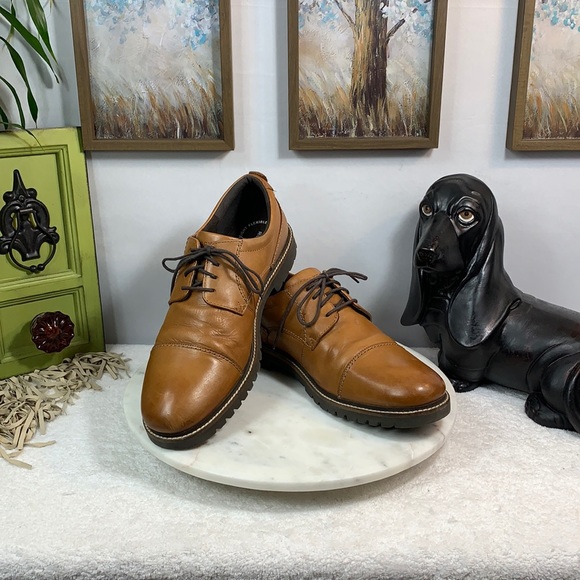 Rockport Shoes | Mens Marshall Plain Toe Oxford by Rockport | Color: Brown | Size: 10 | Catlady1952's Closet